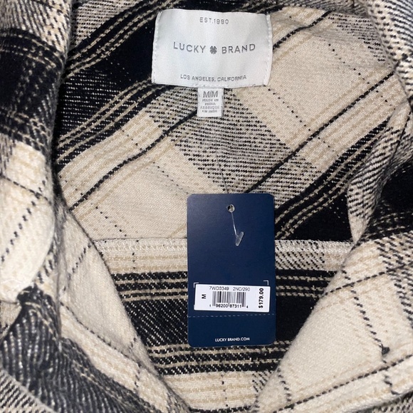 NWT Lucky Brand Oversized Plaid Flannel Shacket - Picture 4 of 10